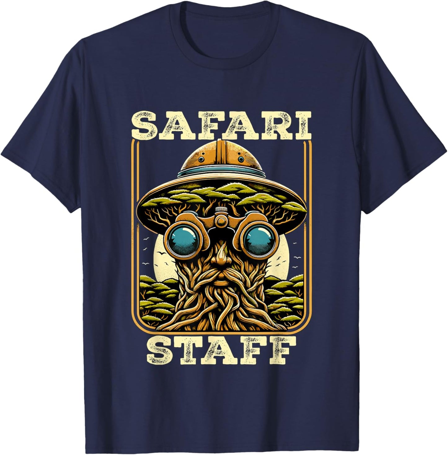 Safari Staff Tour Guide Zookeeper T-Shirt - T-Shirt | Navy