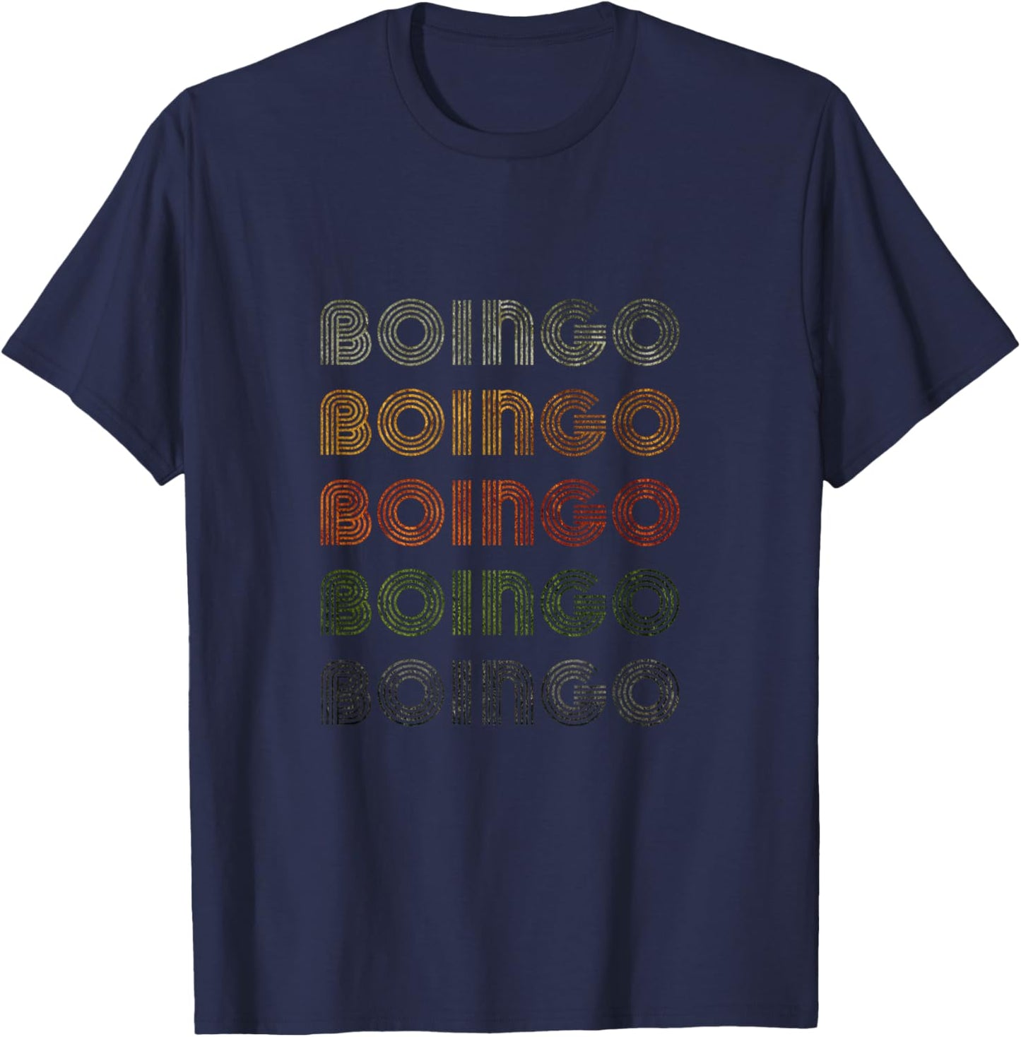 Love Heart Boingo Grunge Vintage Style Black Boingo T-Shirt - T-Shirt | Navy