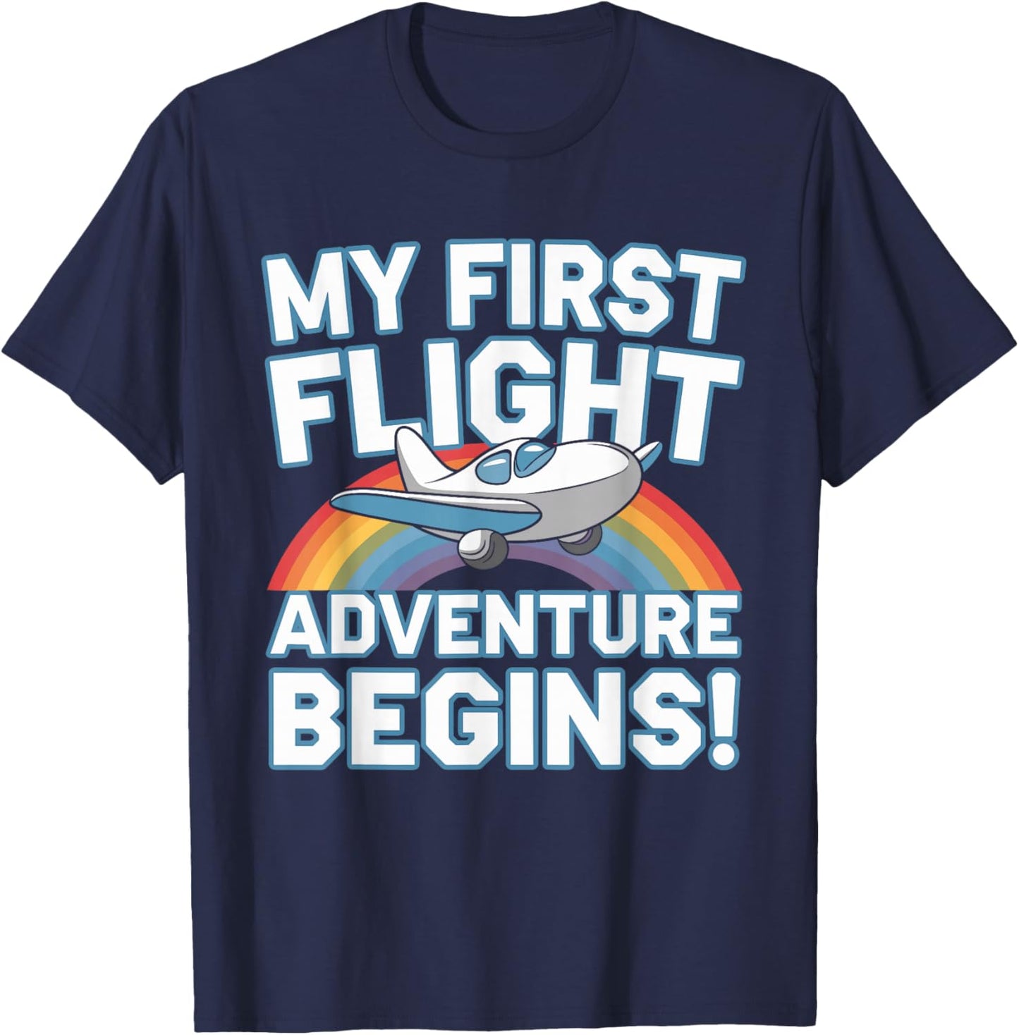 My First Plane Ride First Time Flying Adventure T-Shirt - T-Shirt | Navy