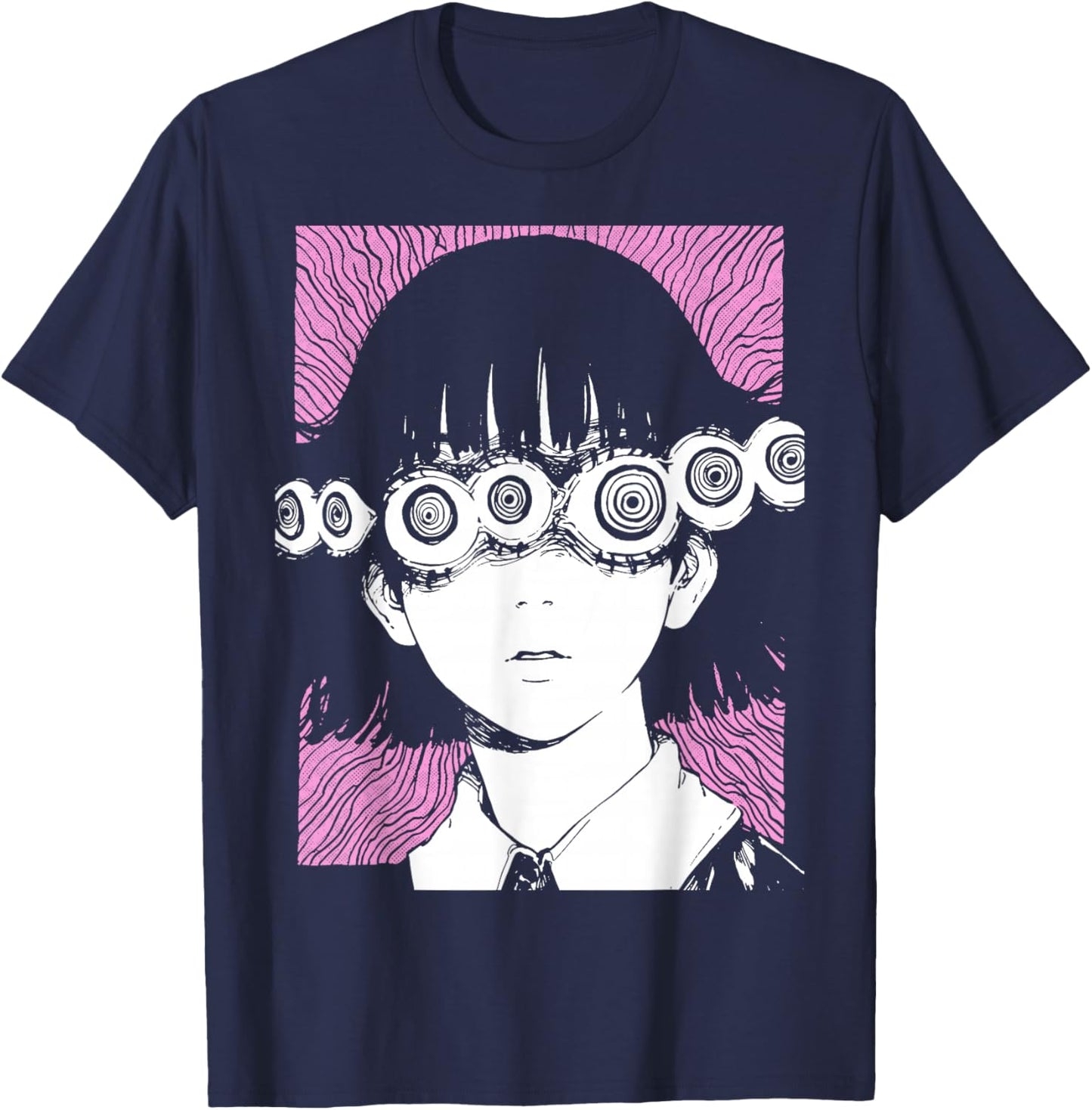 Horror Anime Manga | Japan Japanese Creepy Kawaii Goth T-Shirt - T-Shirt | Navy