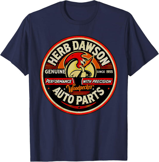 Retro Vintage Herb Dawson Clay Smith Cams Style Gas Station T-Shirt - T-Shirt | Navy