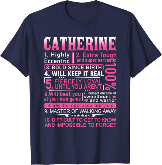Catherine Name Shirt Personalized Catherine First Name T-Shirt - T-Shirt | Navy