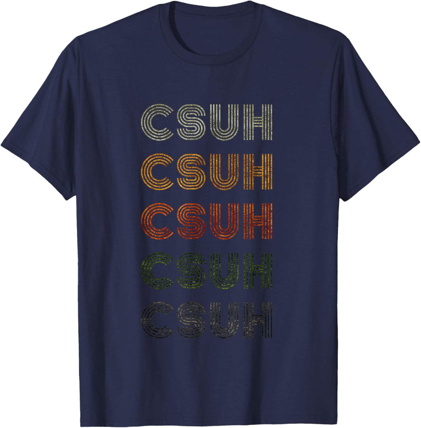 Love Heart Csuh Grunge Vintage Style Black Csuh T-Shirt - T-Shirt | Navy