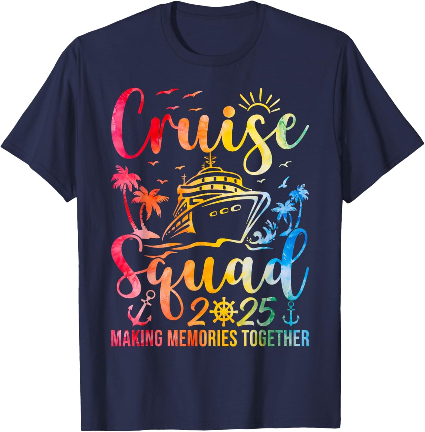 Cruise Squad 2025 Summer Vacation Matching Family Group T-Shirt - T-Shirt | Navy