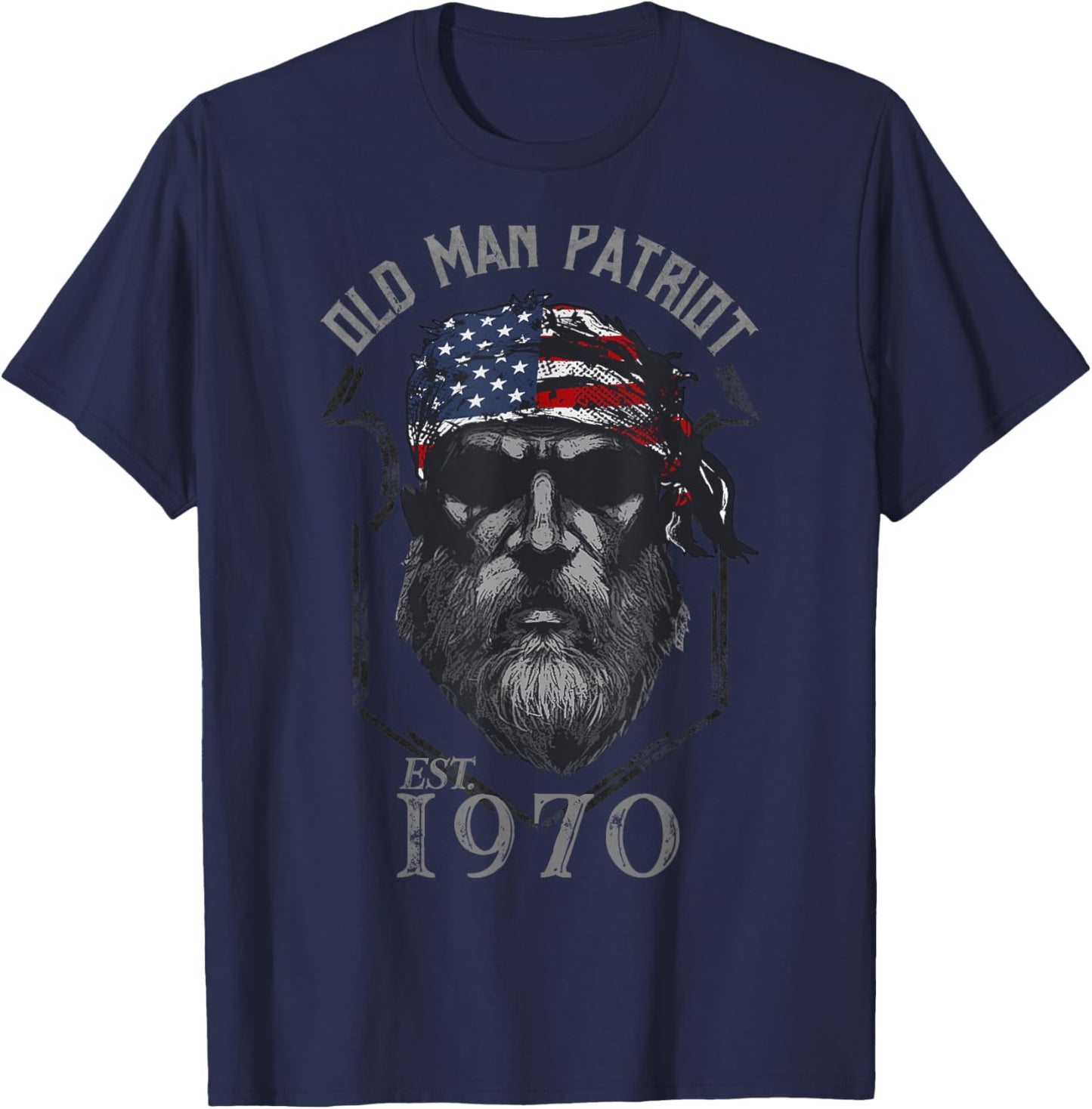1970 Old Man Patriot T-Shirt - T-Shirt | Navy