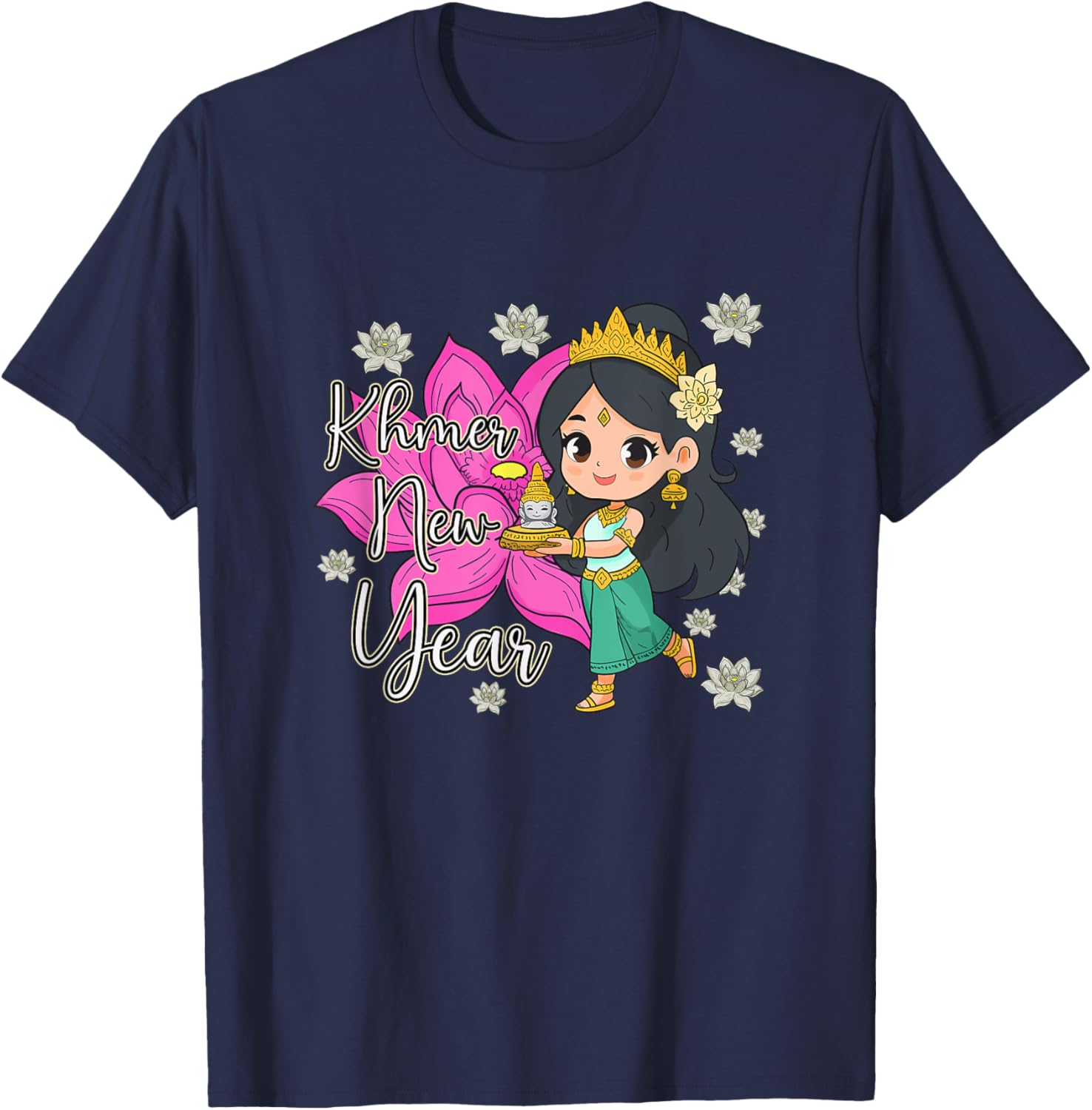 Cambodia Cambodian Happy Khmer New Year T-Shirt - T-Shirt | Navy