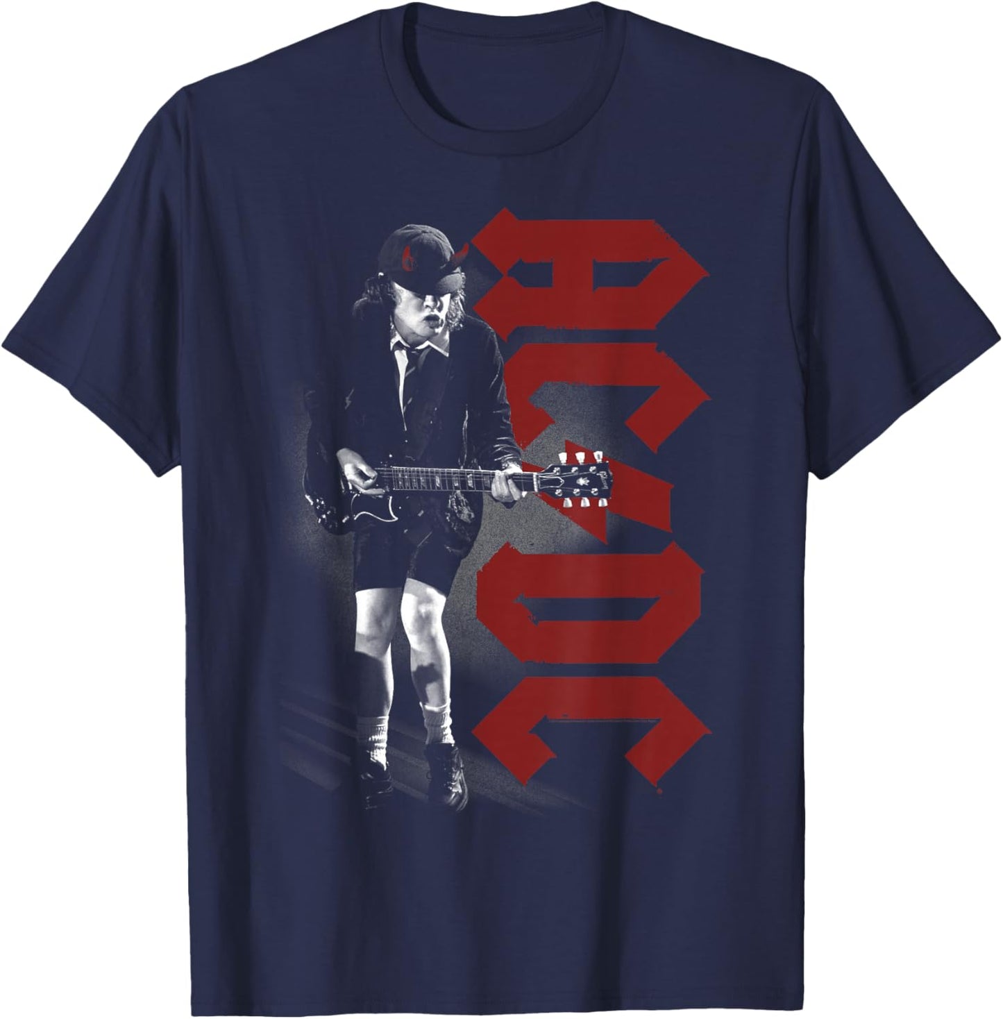 AC/DC Angus Rockin Black T-Shirt - T-Shirt | Navy