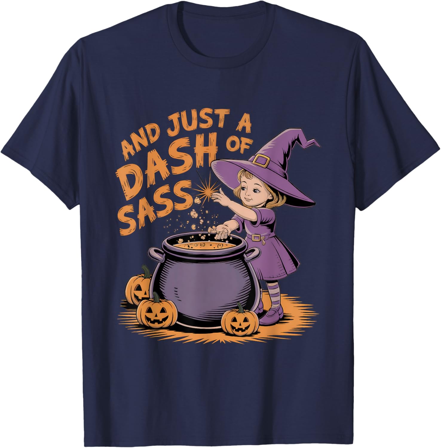 And Just A Dash Of Sass Baby Witch Toddler Youth costume T-Shirt - T-Shirt | Navy