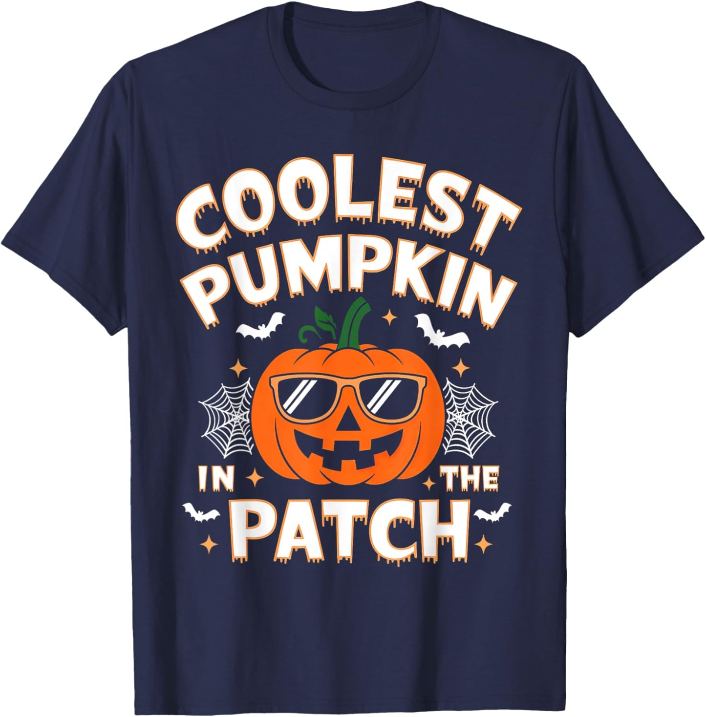Pumpkin Patch Shirt Toddler Boy Kids Funny Pumpkin Halloween T-Shirt - T-Shirt | Navy