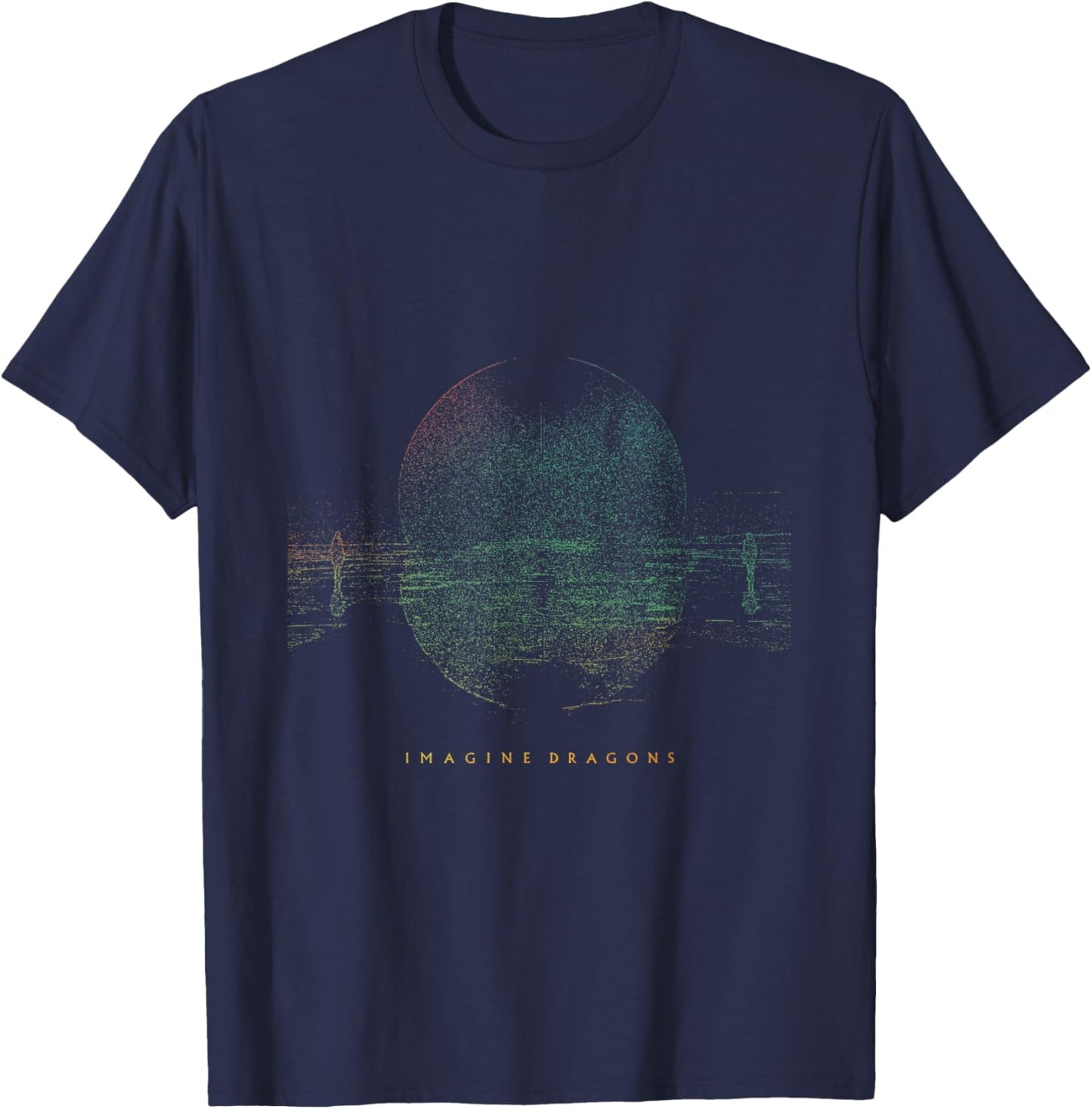 Official Imagine Dragons Distress Fade T-Shirt - T-Shirt | Navy