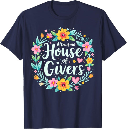 Altruismo House of Givers RCA School Flowers Wreath T-Shirt - T-Shirt | Navy