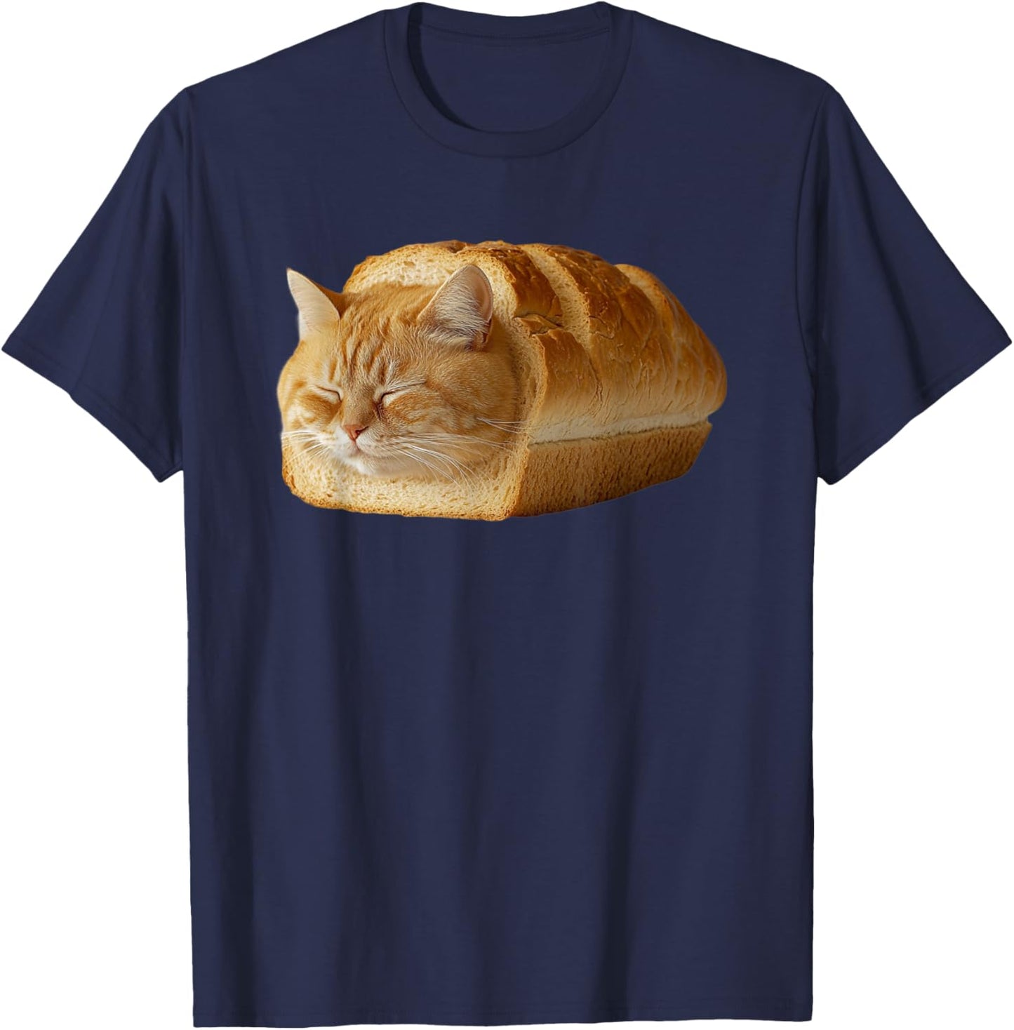 Bread Cat Loaf Funny Cat Bakery T-Shirt - T-Shirt | Navy