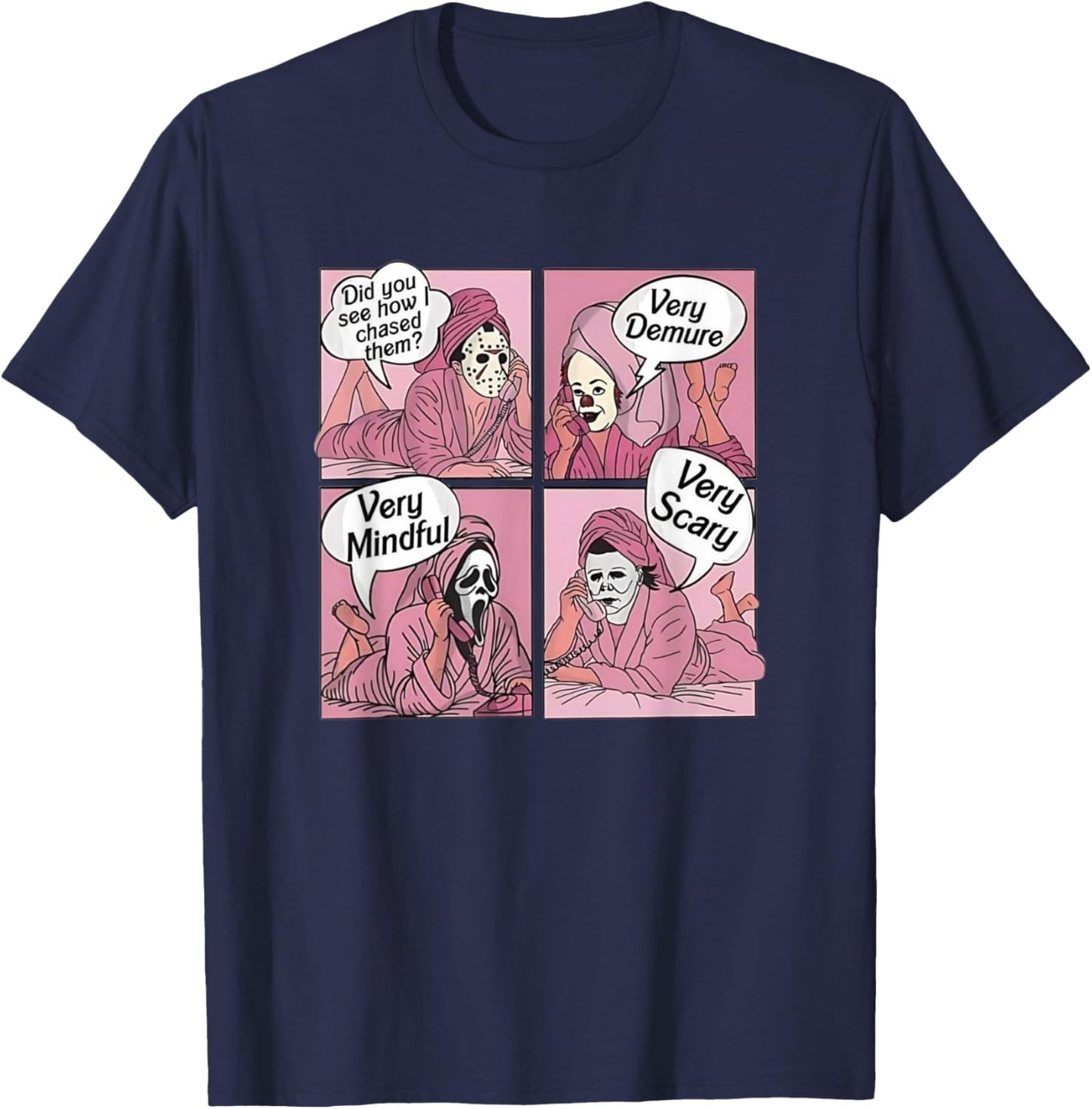 Funny Very Demure Very Mindful Gen Z Trend Quote Party Gifts T-Shirt - T-Shirt | Navy