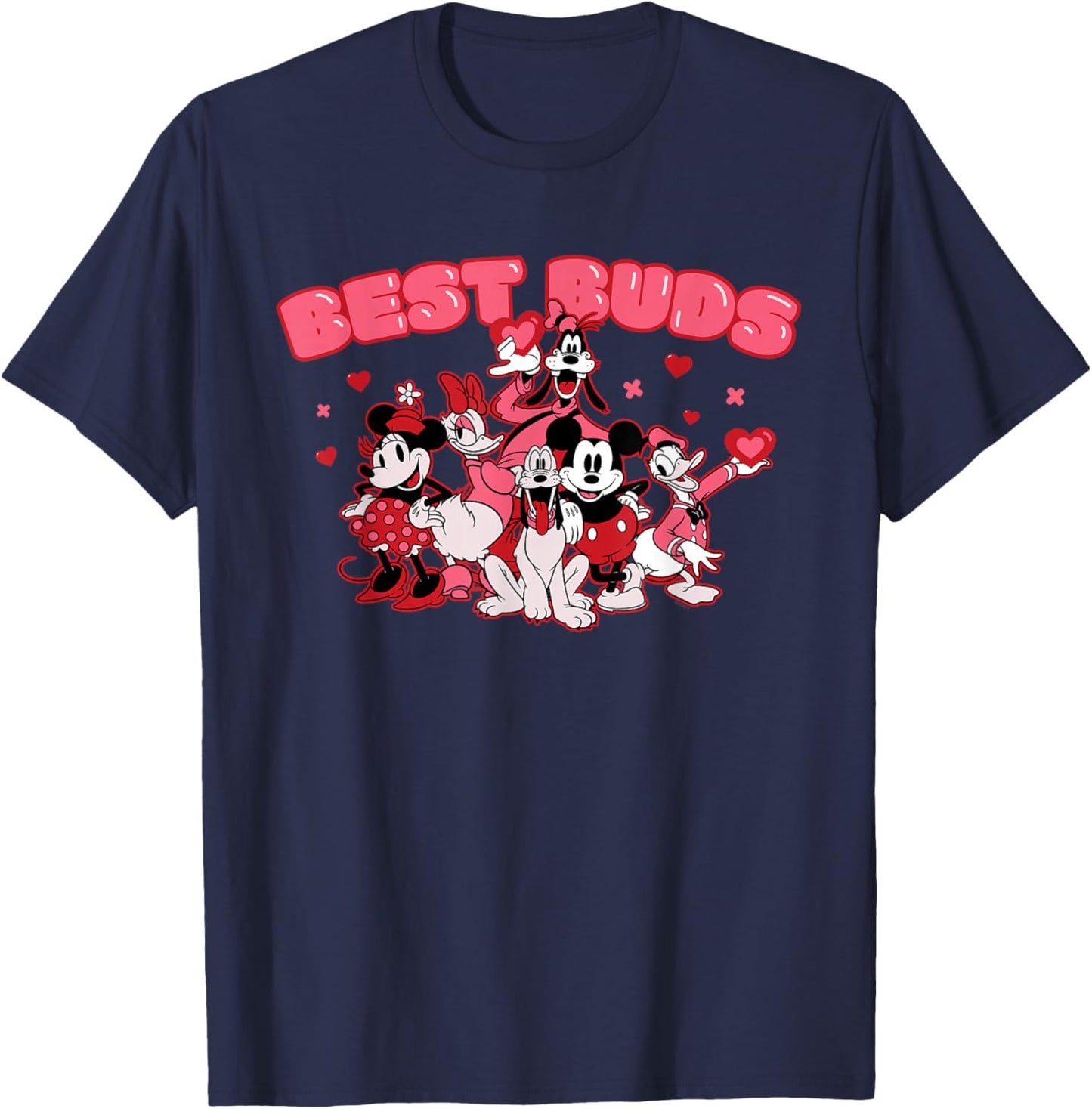 Disney Mickey & Friends Valentine's Day Best Buds Matching T-Shirt - T-Shirt | Navy