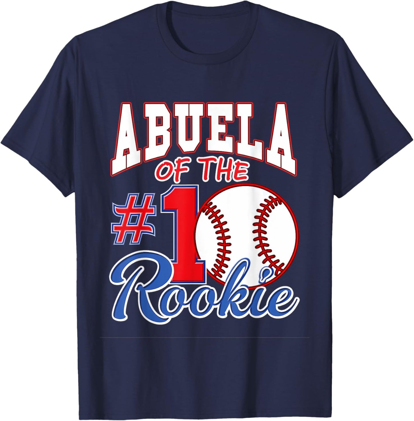 Retro Grandma Abuela Of The Number 1 Rookie Baseball T-Shirt - T-Shirt | Navy