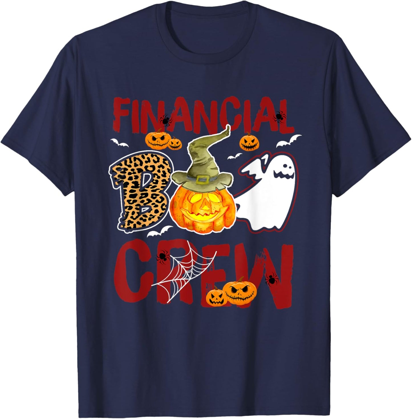 Financial Boo Crew Halloween Financial Aid Match T-Shirt - T-Shirt | Navy