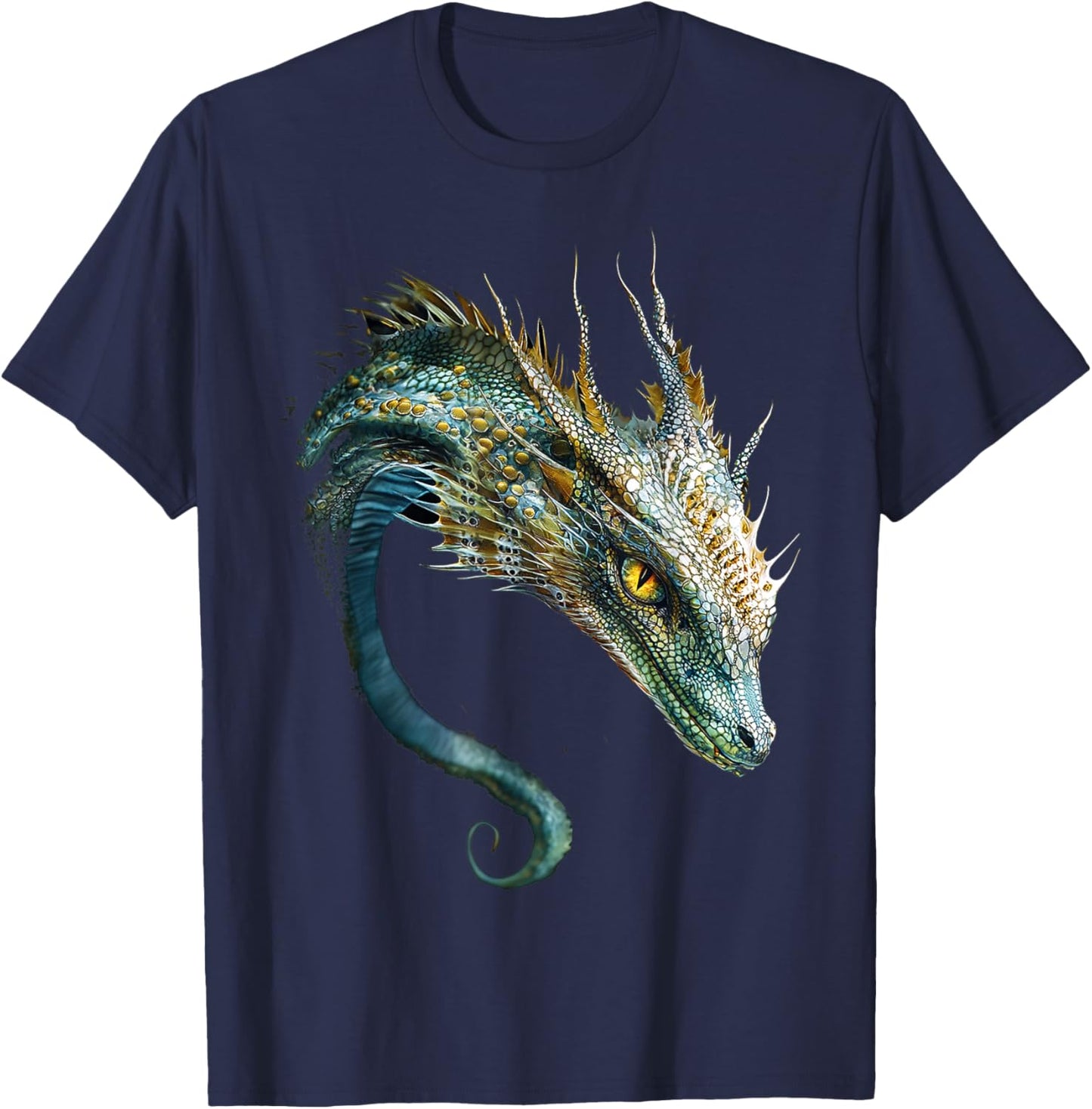 Sea Dragon Motif Mythical Art Sea Dragon T-Shirt - T-Shirt | Navy