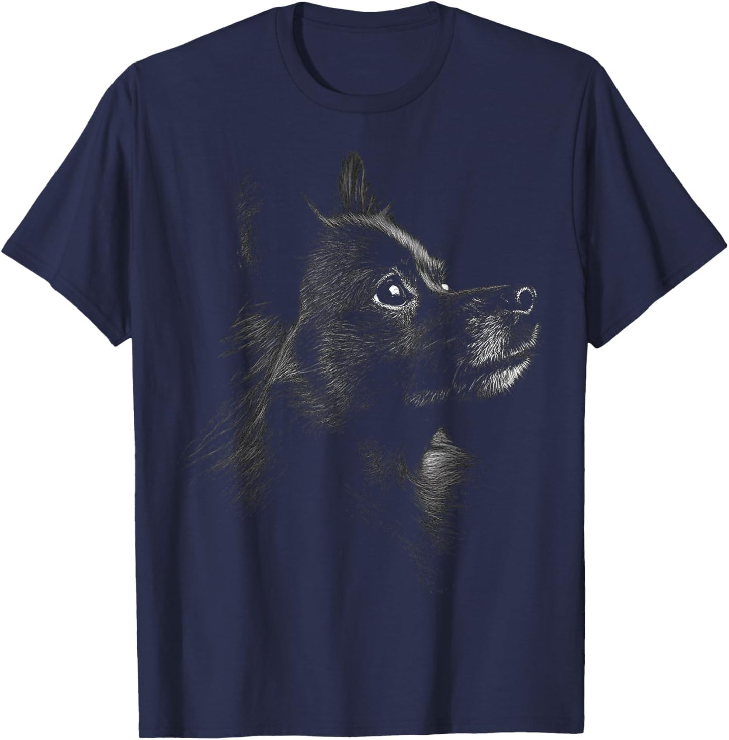 Schipperke Dog Motif Pet Art Schipperke T-Shirt - T-Shirt | Navy