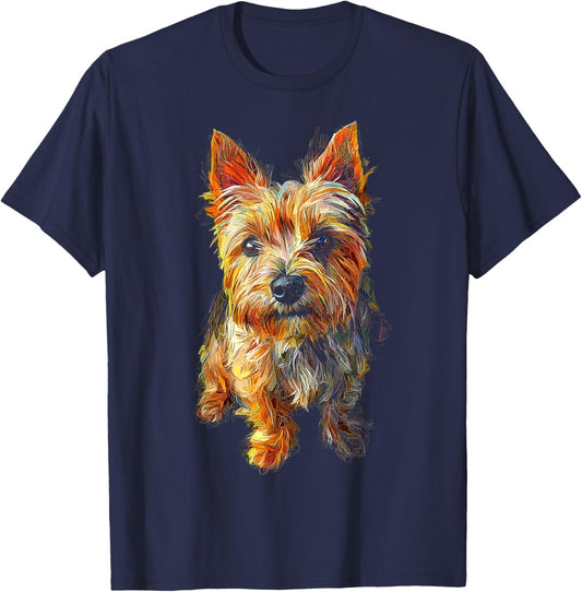 Cairn Terrier Dog Motif Pet Illustration Cairn Terrier Women Kids T-Shirt - T-Shirt | Navy
