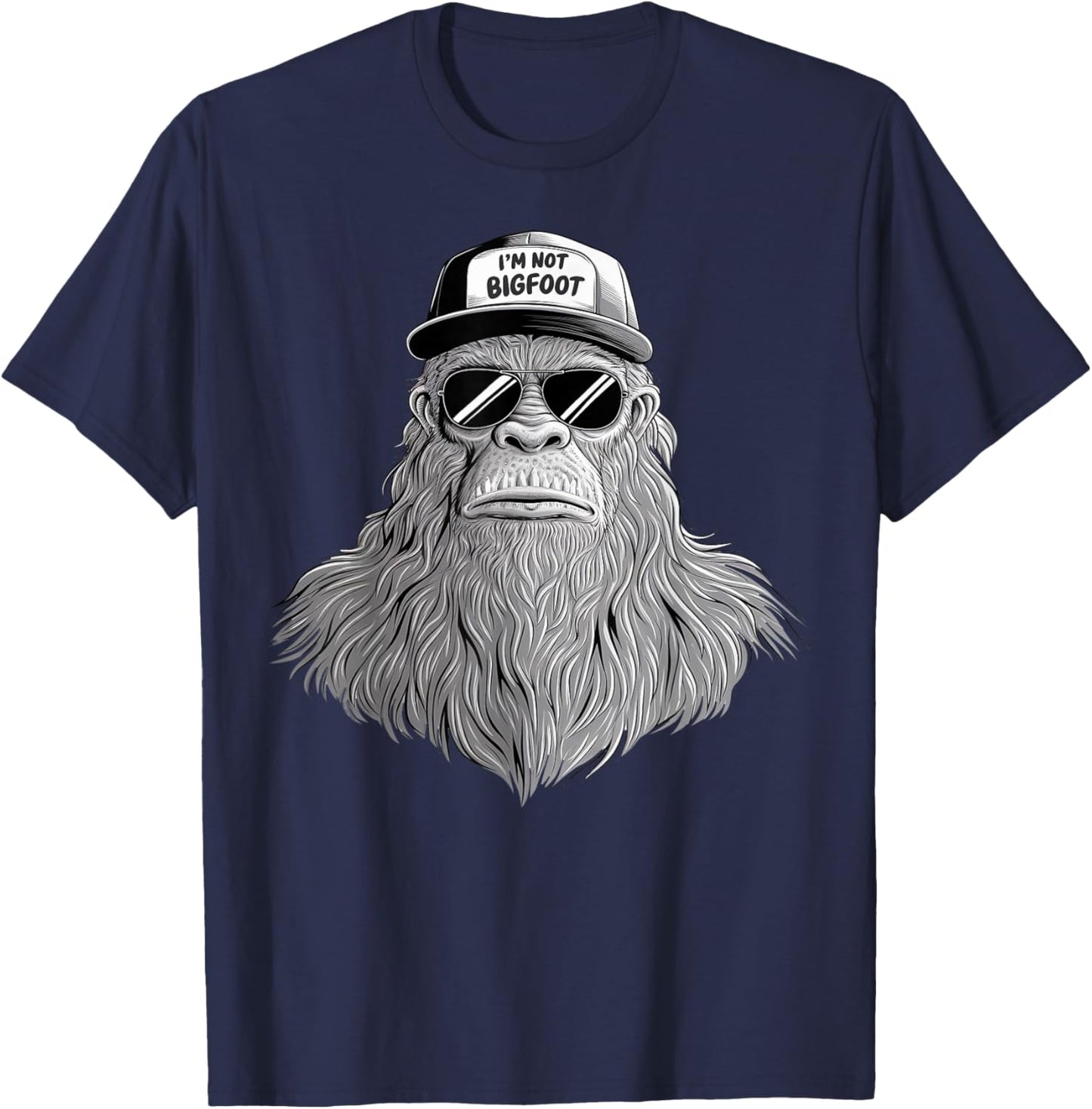 Bigfoot Sasquatch Funny Bigfoot Gifts Women Boy Kid T-Shirt - T-Shirt | Navy