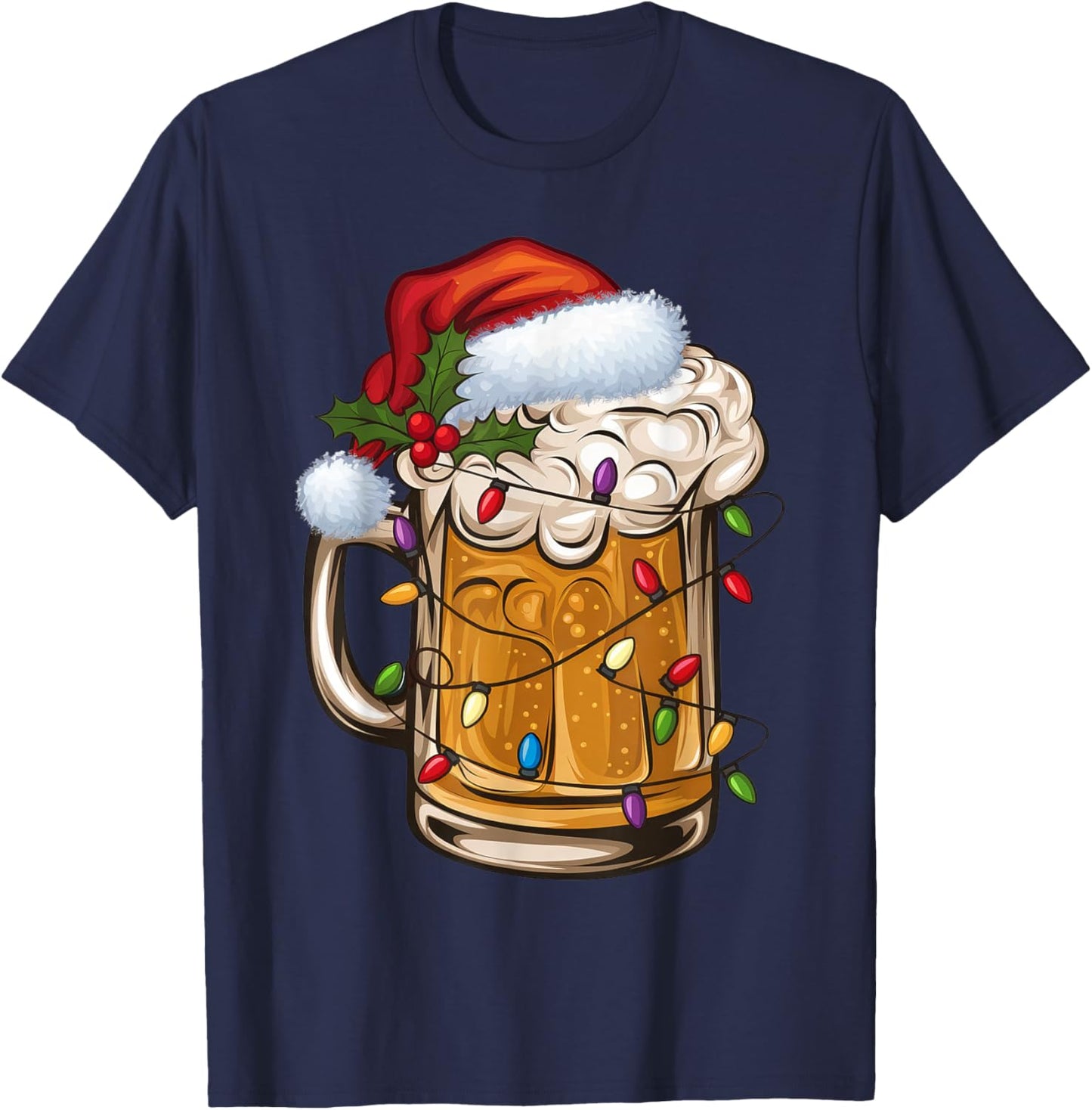 Xmas Christmas Beer T-Shirt - T-Shirt | Navy