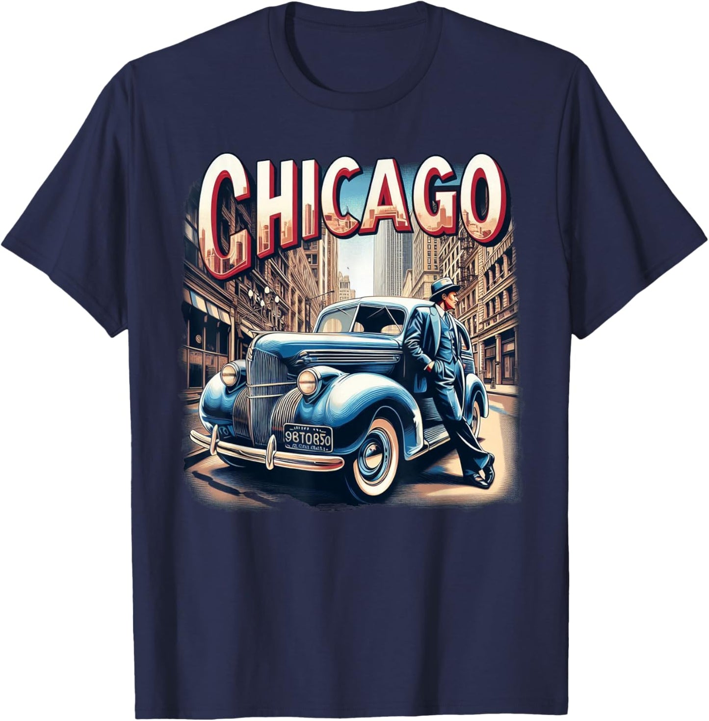 Vintage Chicago T-Shirt - T-Shirt | Navy