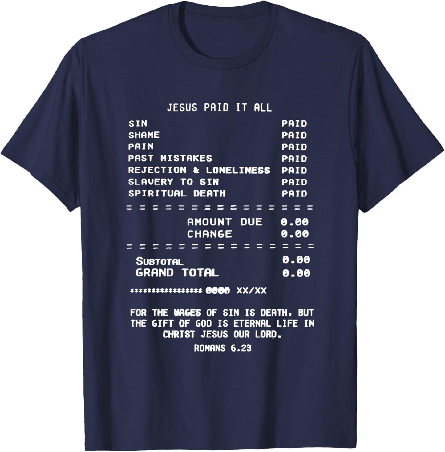 Jesus Paid it All T-Shirt - T-Shirt | Navy