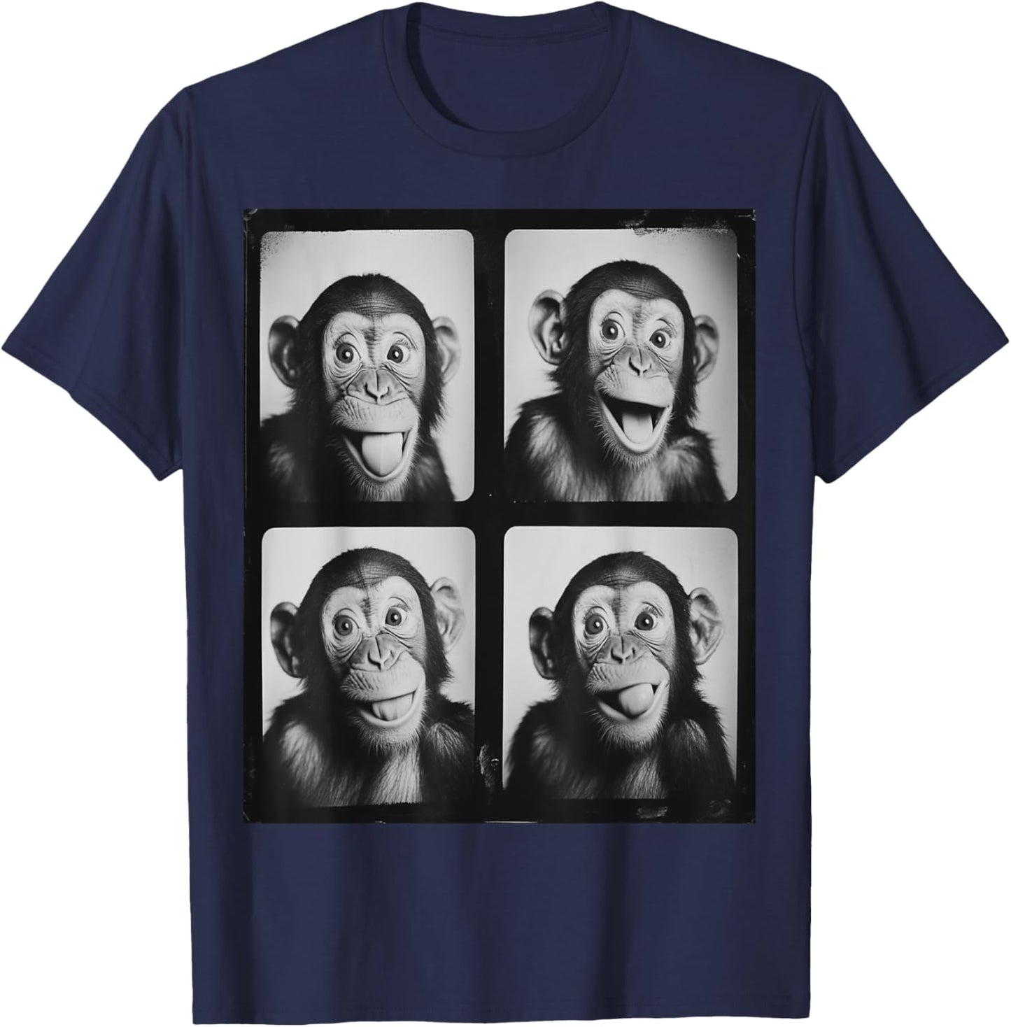 Funny Chimp Baby Chimpanzee Monkey Face T-Shirt - T-Shirt | Navy