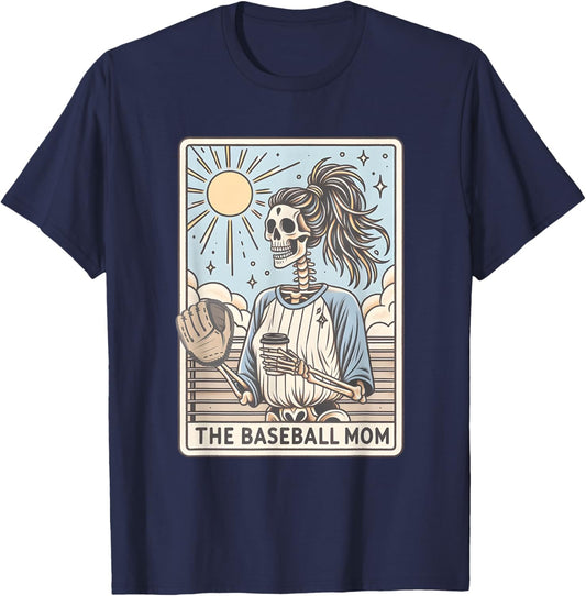 Funny Baseball Mom Halloween, Halloween Baseball Mama T-Shirt - T-Shirt | Navy