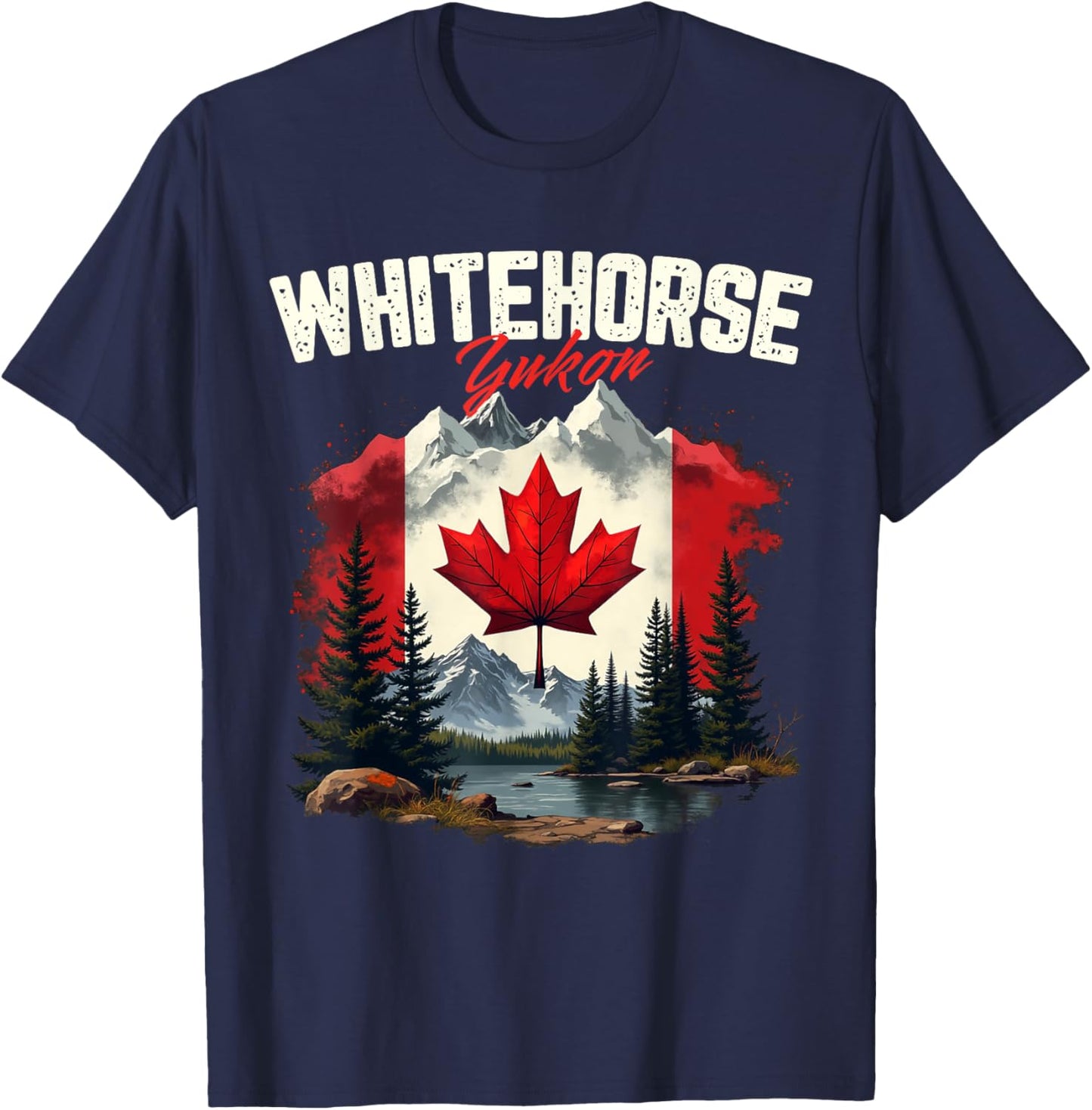 Whitehorse Yukon Canada Vacation Travel Souvenir T-Shirt - T-Shirt | Navy