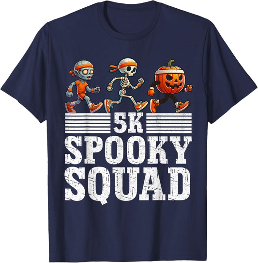 Halloween Fun Run Matching Halloween 5K Runners Matching Run T-Shirt - T-Shirt | Navy