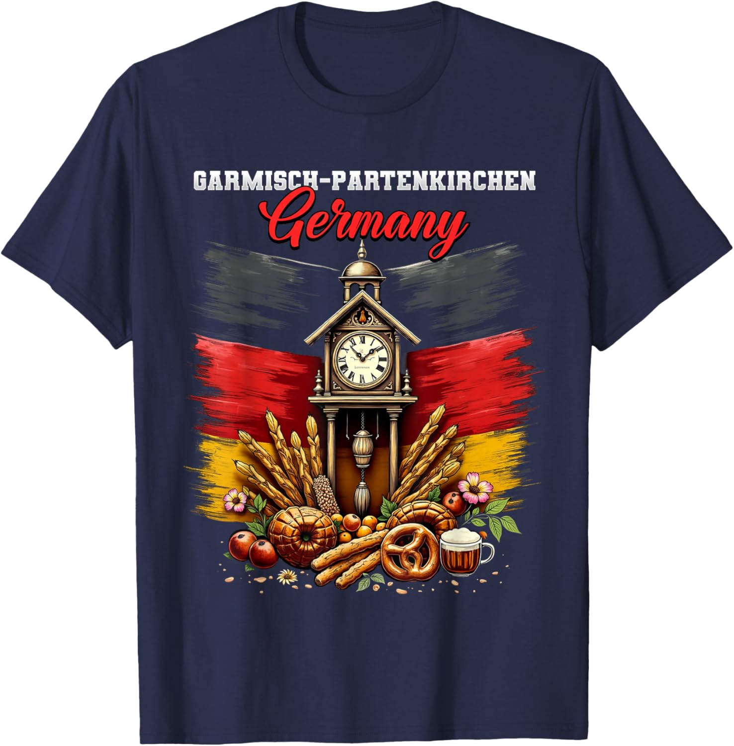 Garmisch-Partenkirchen Germany Vacation Travel Souvenir T-Shirt - T-Shirt | Navy