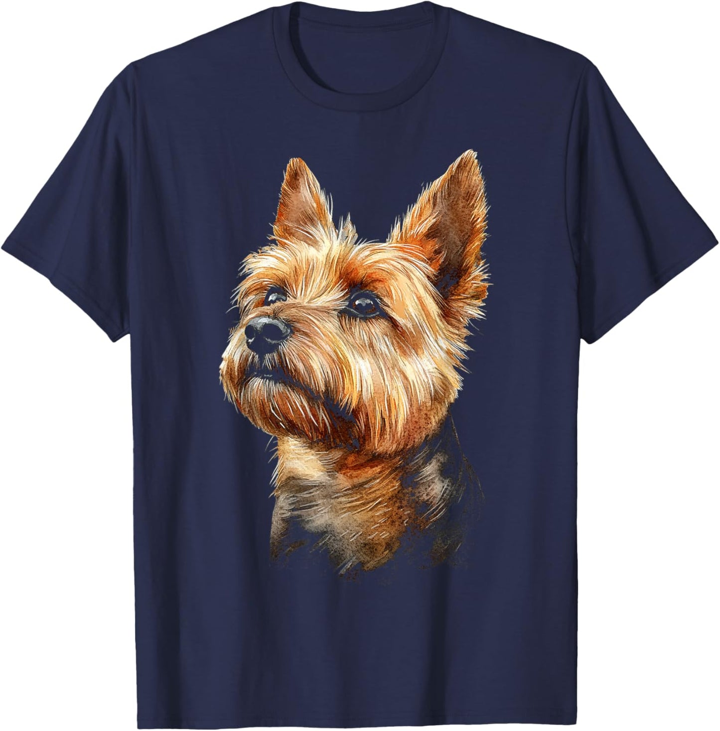 Norwich Terrier Dog Motif Pet Illustration Norwich Terrier Men Women Kids T-Shirt - T-Shirt | Navy