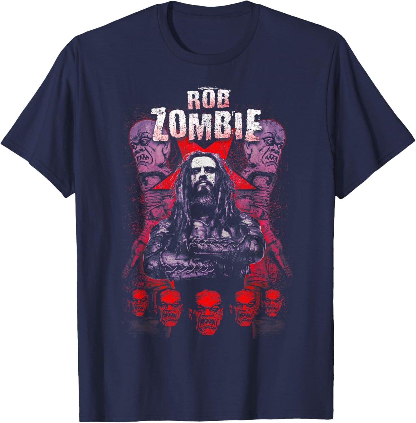 Rob Zombie Army Of Robots T-Shirt - T-Shirt | Navy