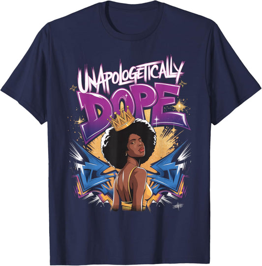 Unapologetically Dope Afro American T-Shirt - T-Shirt | Navy