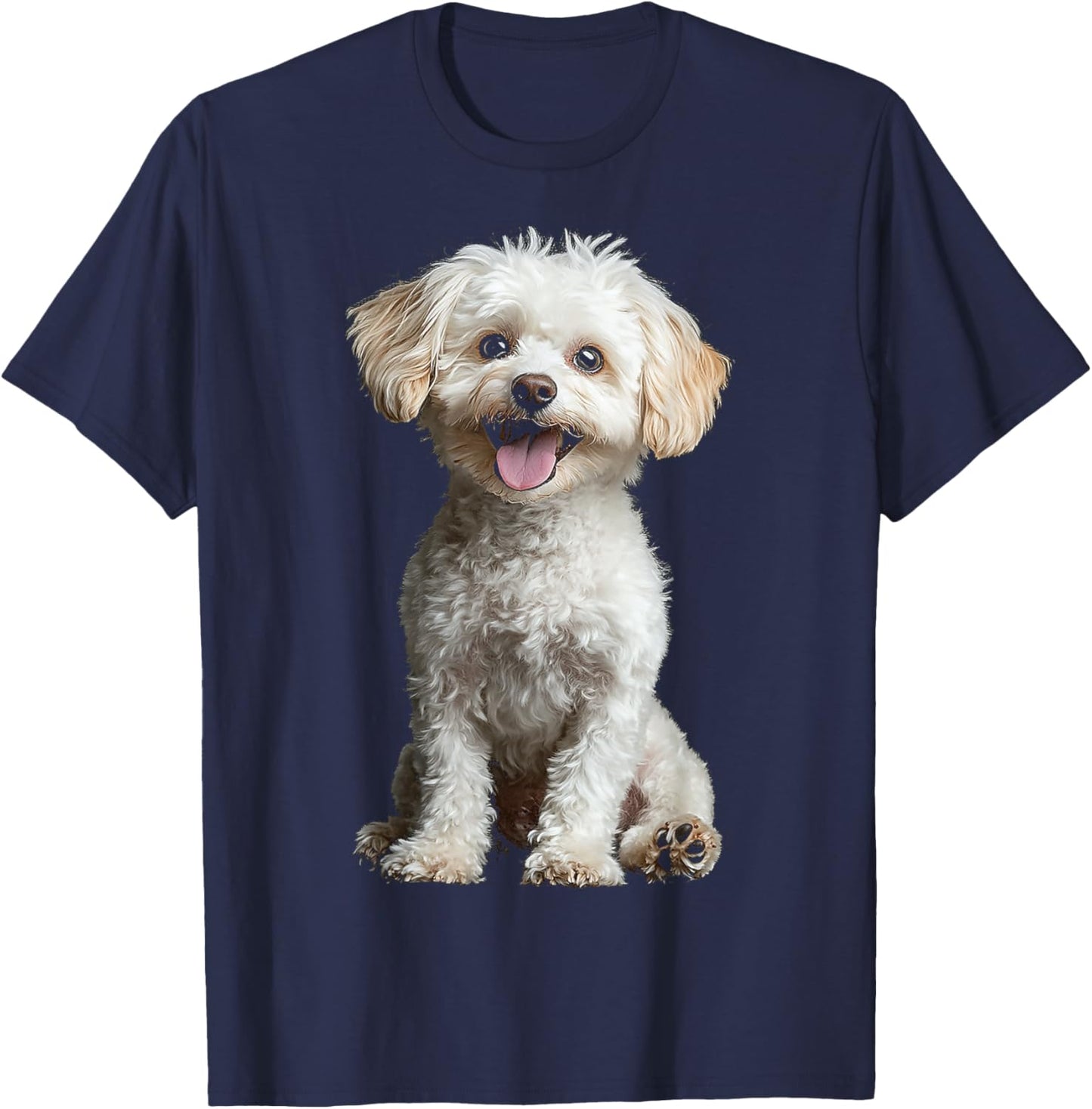 Maltipoo Dog Motif Pet Artwork Maltipoo T-Shirt - T-Shirt | Navy