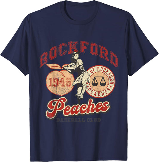 Rockford Retro 1945 Peaches T-Shirt - T-Shirt | Navy