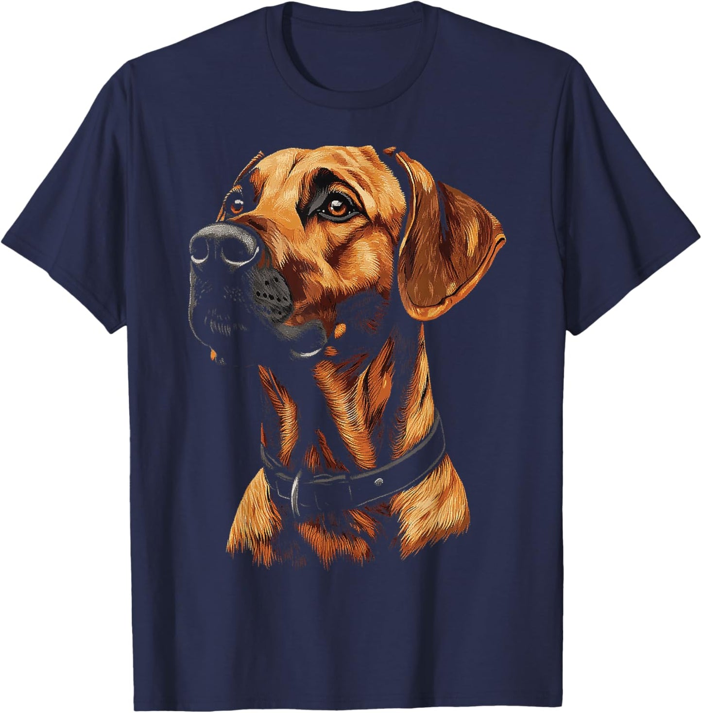 Rhodesian Ridgeback Dog Pet Artwork Rhodesian Ridgeback Men Women Kids T-Shirt - T-Shirt | Navy