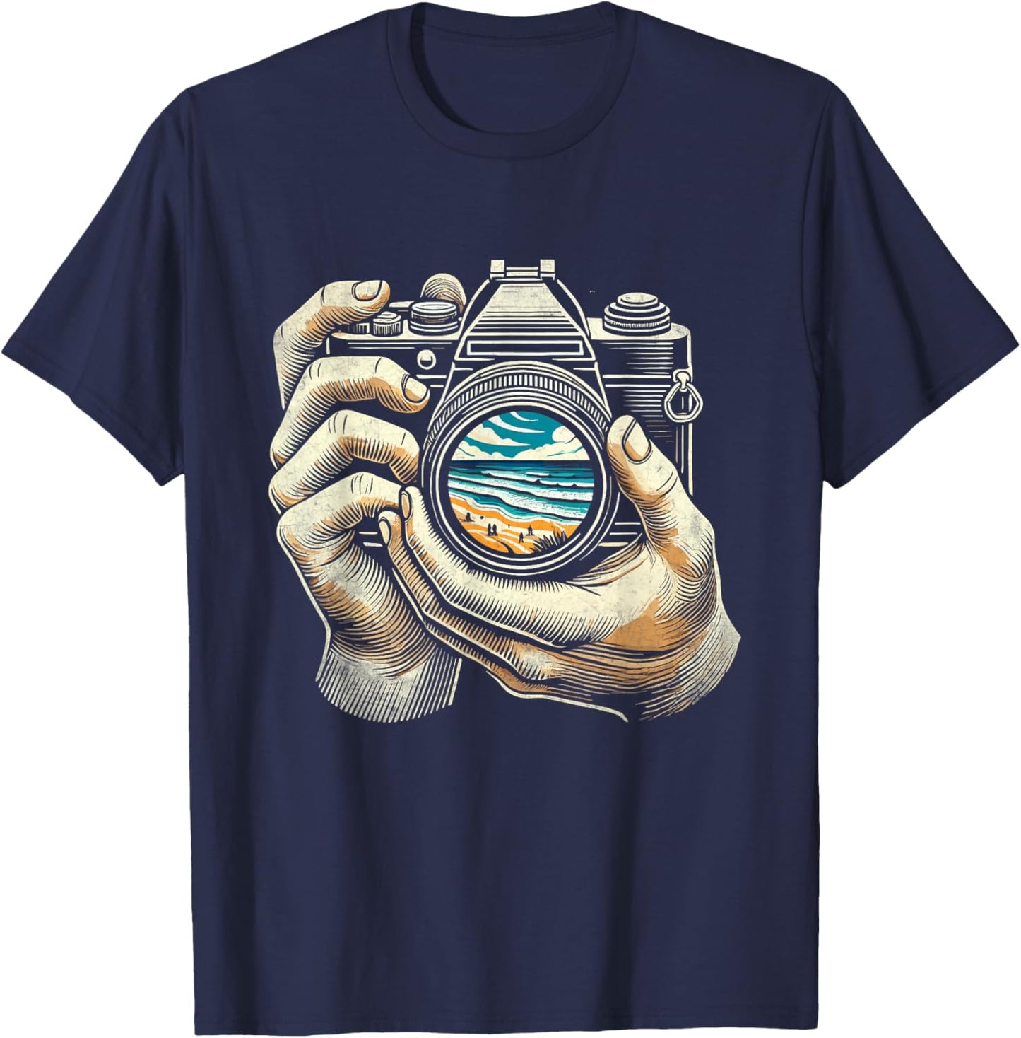 Camera Photographer Photography Photographers T-Shirt - T-Shirt | Navy