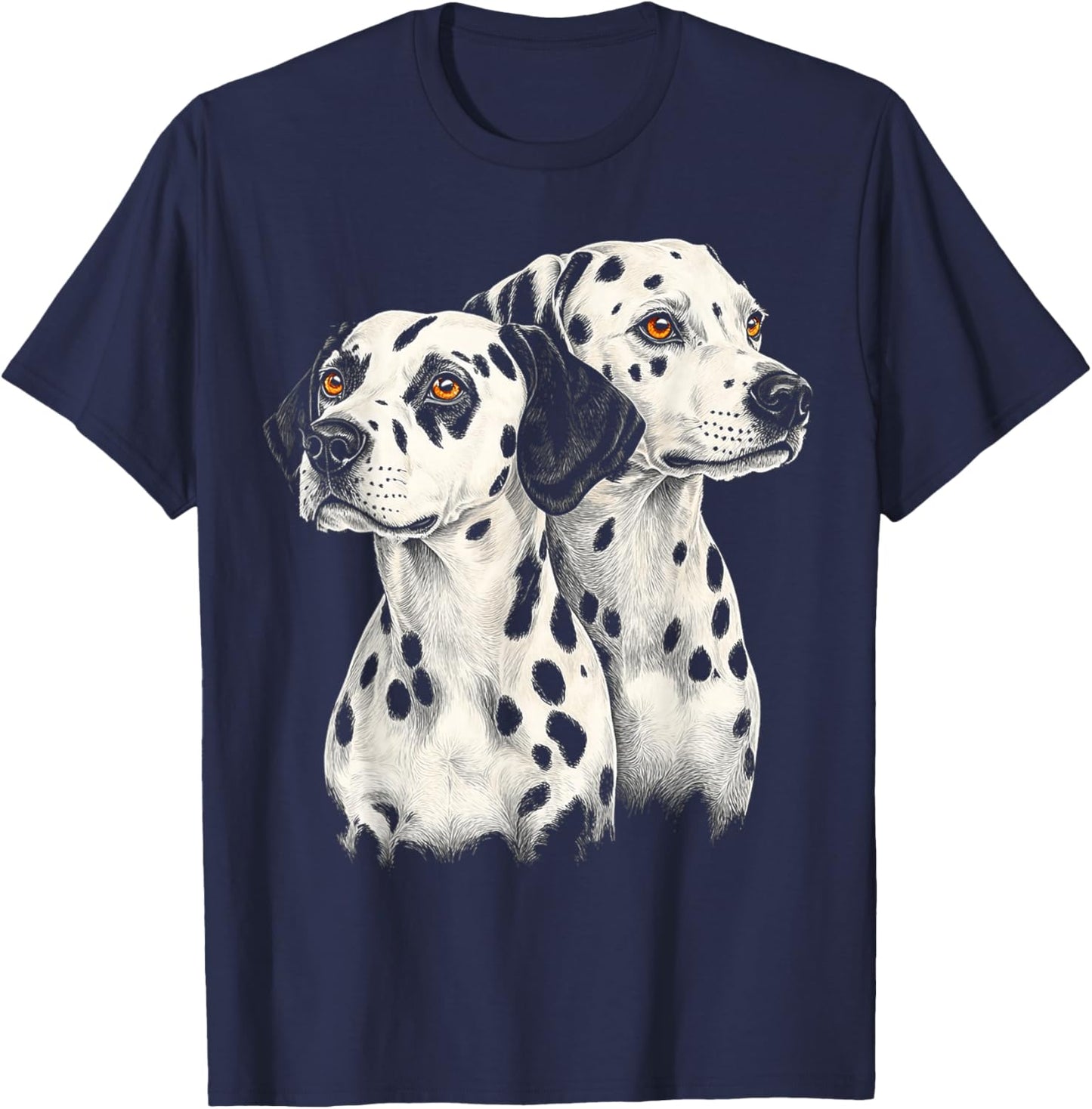 Dalmatian Dog Motif Pet Illustration Dalmatian T-Shirt - T-Shirt | Navy