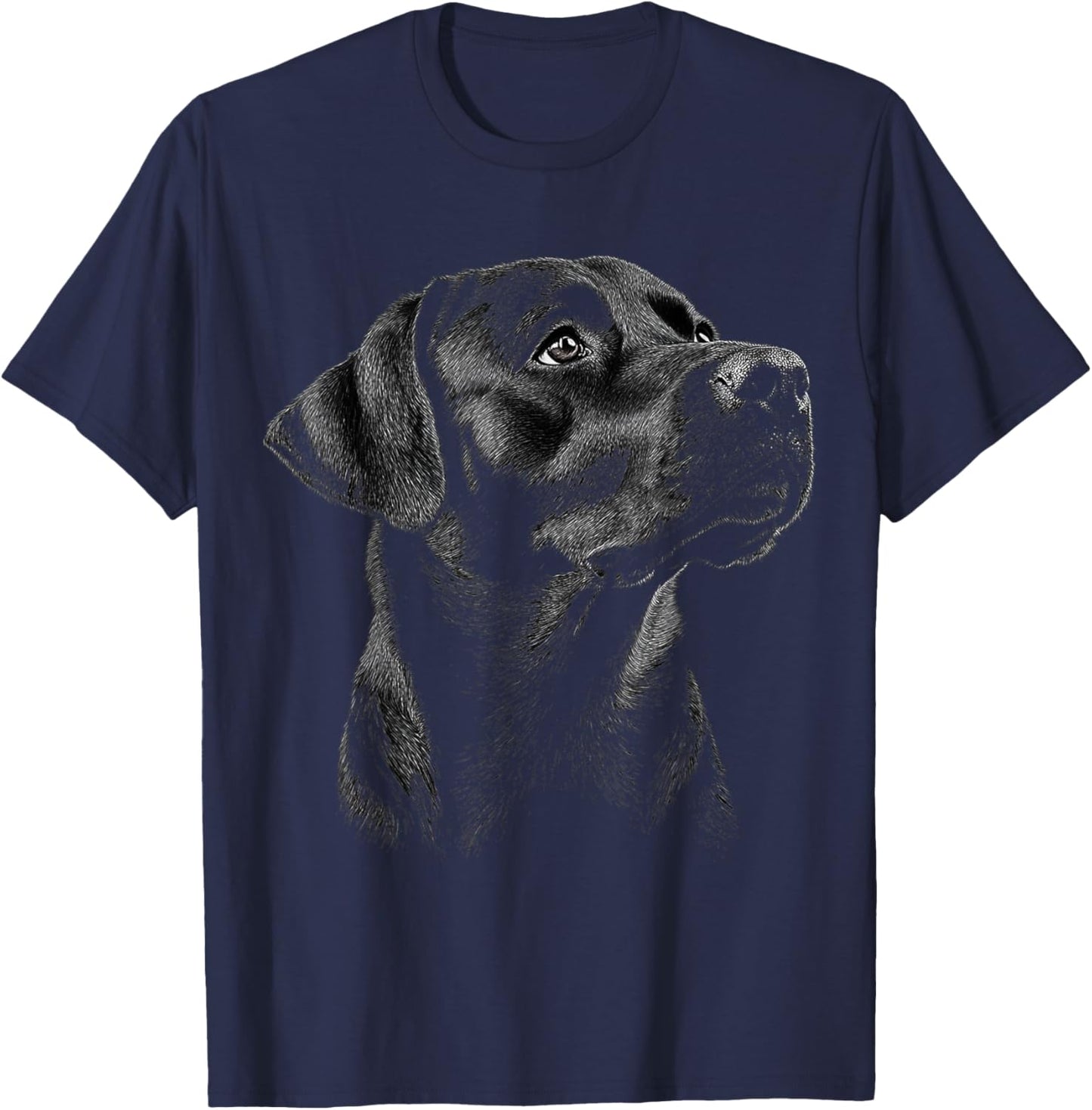 Labrador Retriever Dog Motif Pet Artwork Labrador Retriever Men Women Kids T-Shirt - T-Shirt | Navy