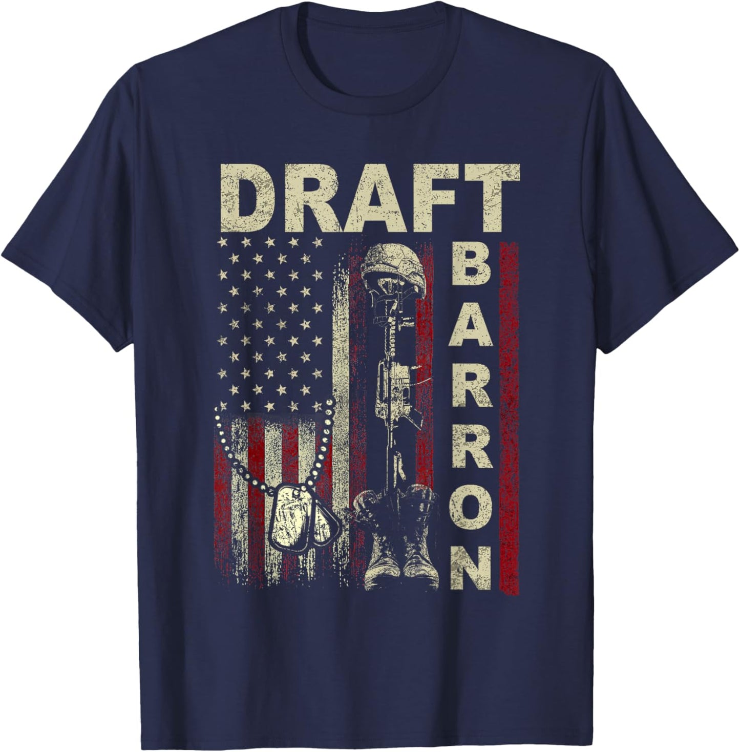 Draft Barron Shirt Vintage Send Barron T-Shirt - T-Shirt | Navy
