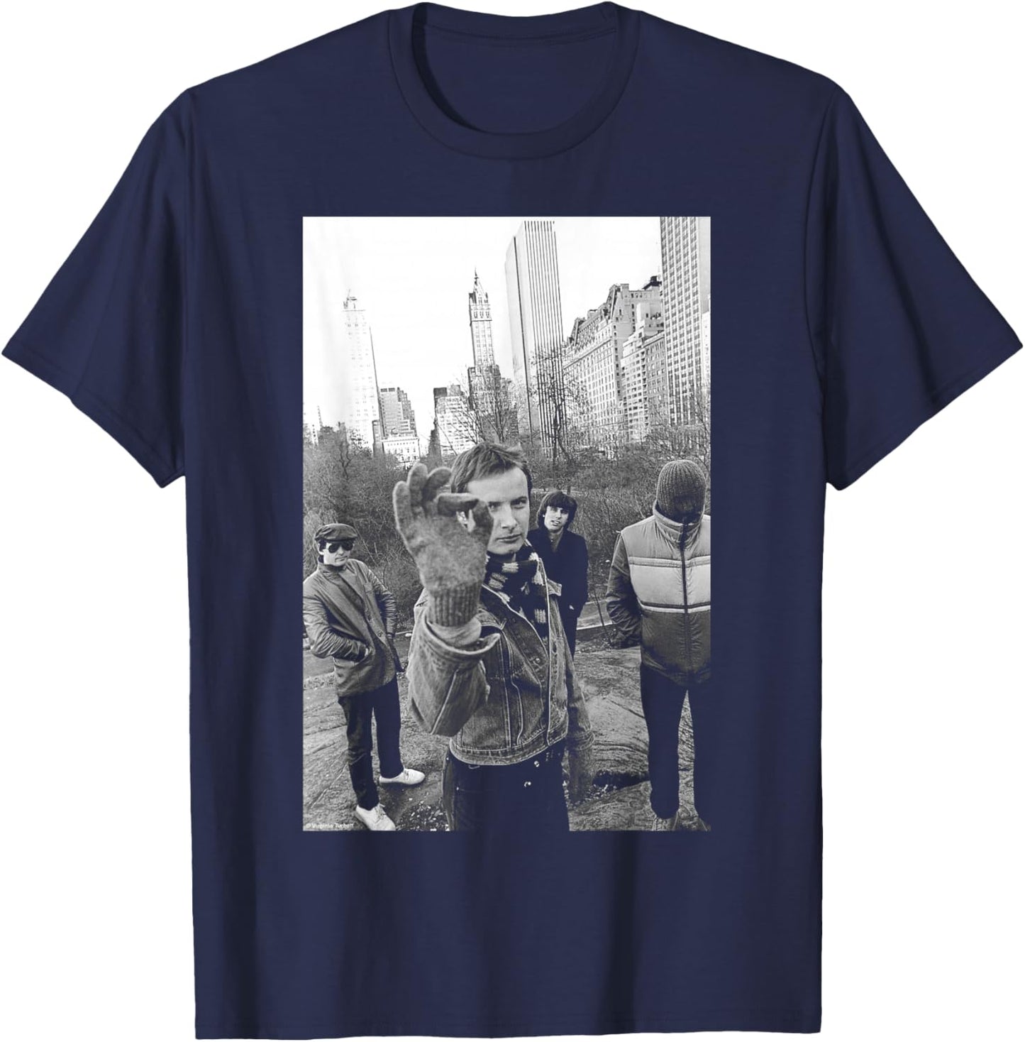 XTC English Rock Band Photo By Virginia Turbett T-Shirt - T-Shirt | Navy