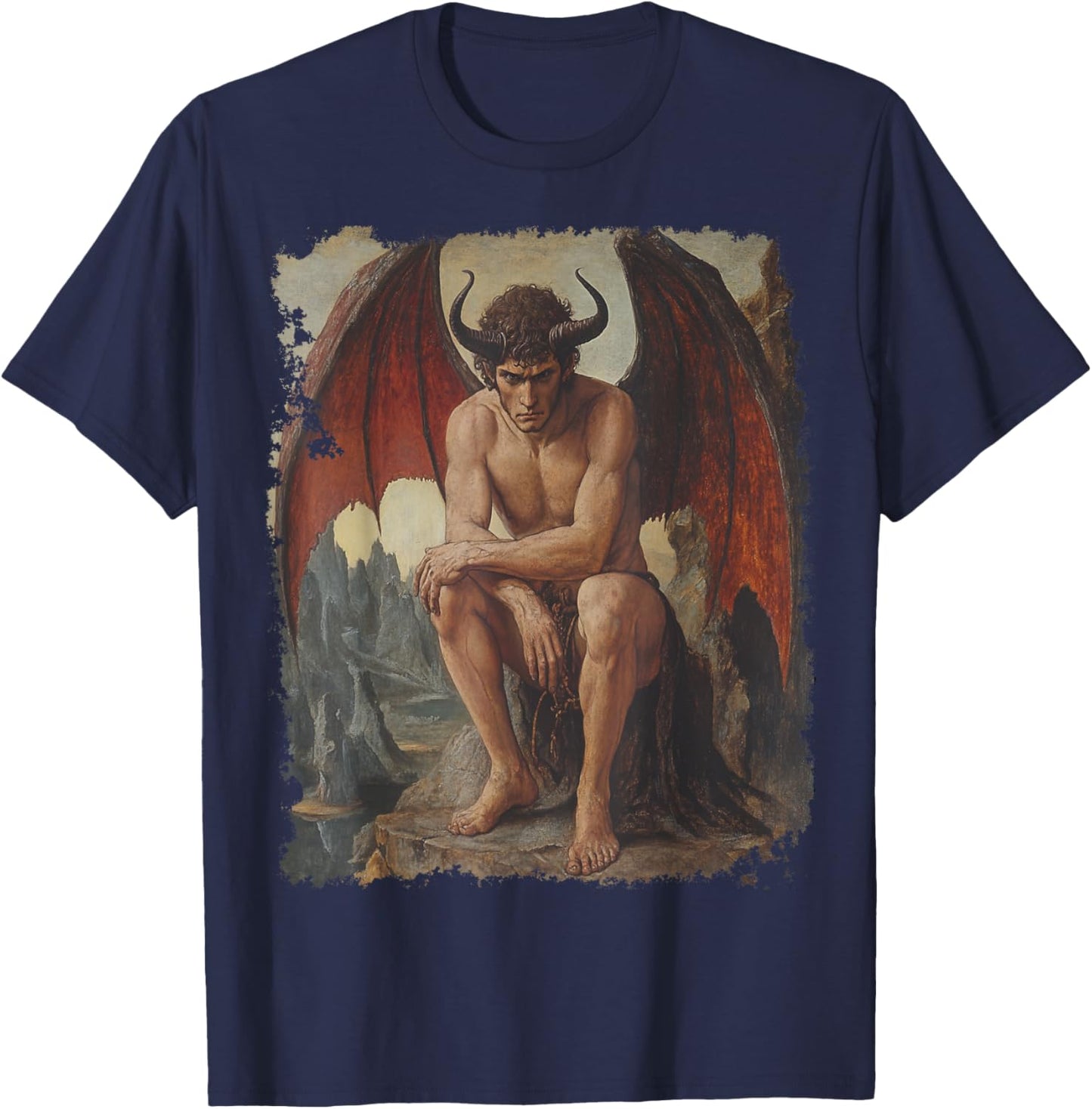 Renaissance Art Devil T-Shirt - T-Shirt | Navy