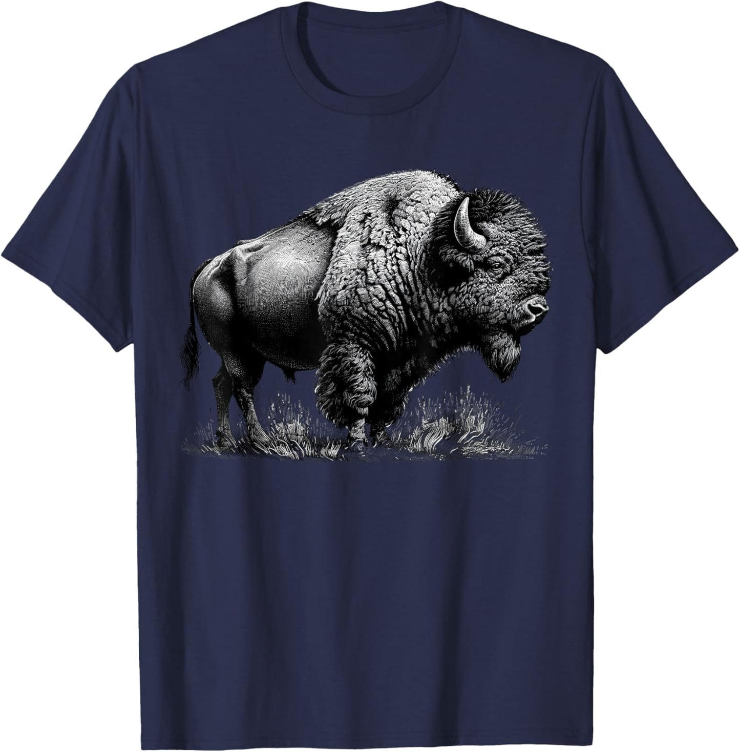 Buffalo American Bison T-Shirt - T-Shirt | Navy
