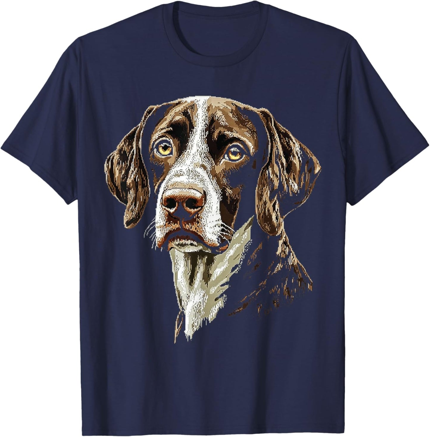 German Short Haired Pointer Dog Graphic Pet Art T-Shirt - T-Shirt | Navy