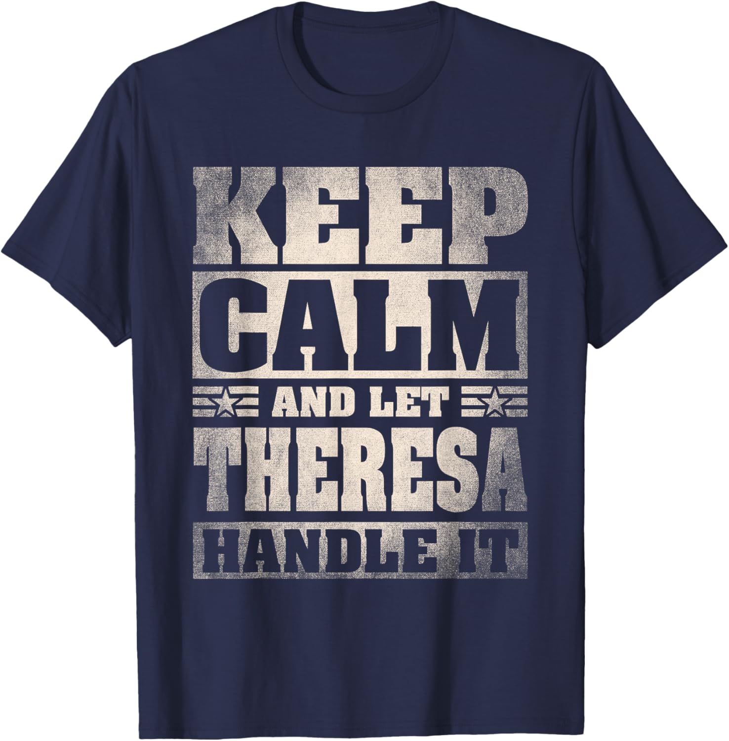 Theresa Name Shirt Personalized Theresa First Name T-Shirt - T-Shirt | Navy