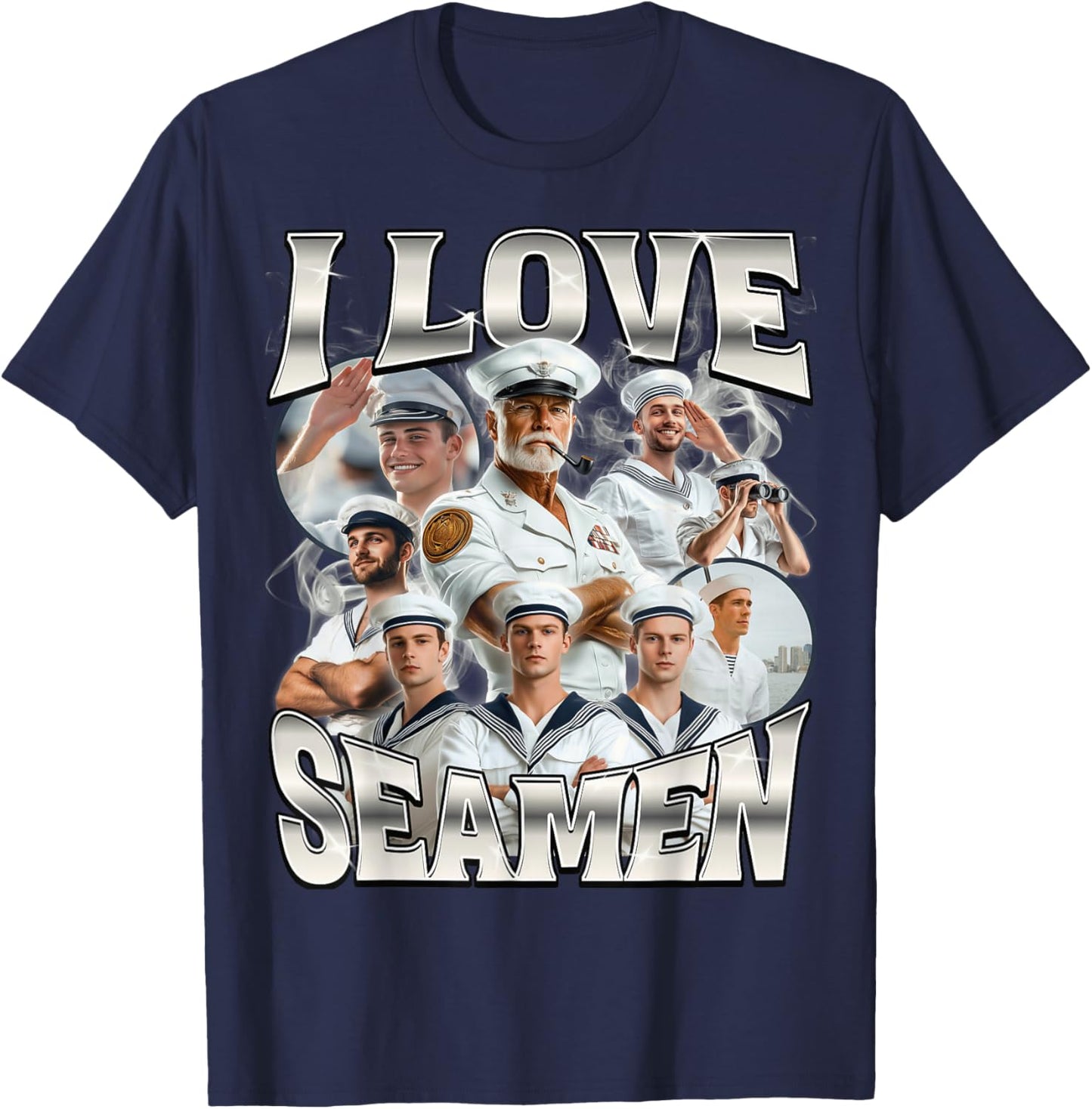 I Love Seamen T-Shirt - T-Shirt | Navy