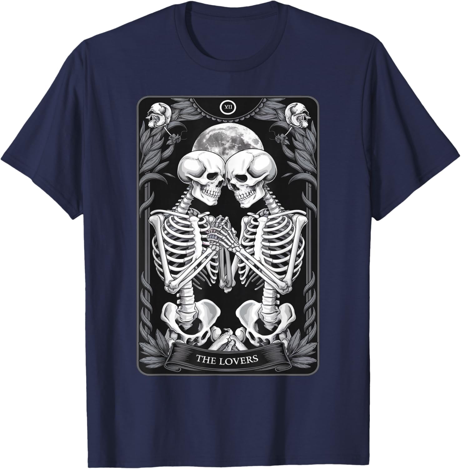 The Lovers Vintage Tarot Card T-Shirt - T-Shirt | Navy