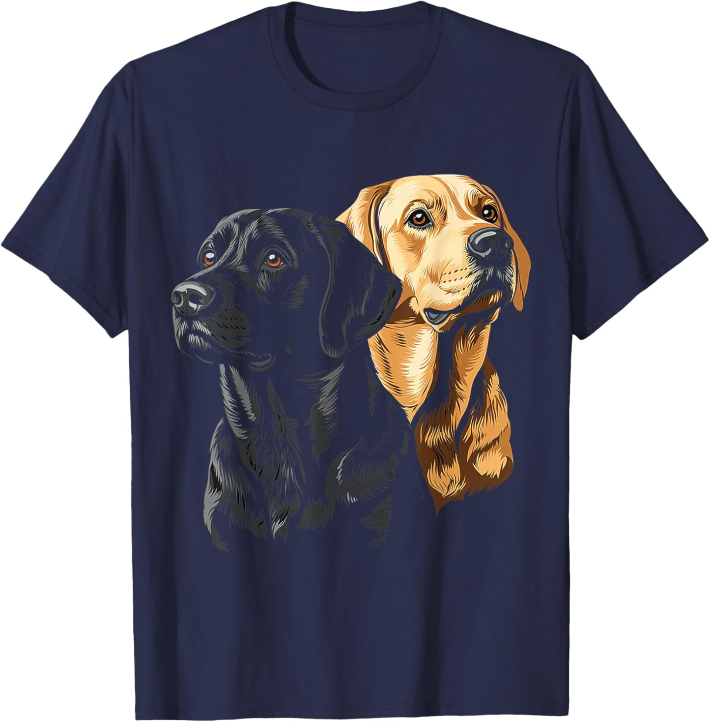 Labrador Dog Graphic Pet Artwork Labrador Women Kids T-Shirt - T-Shirt | Navy